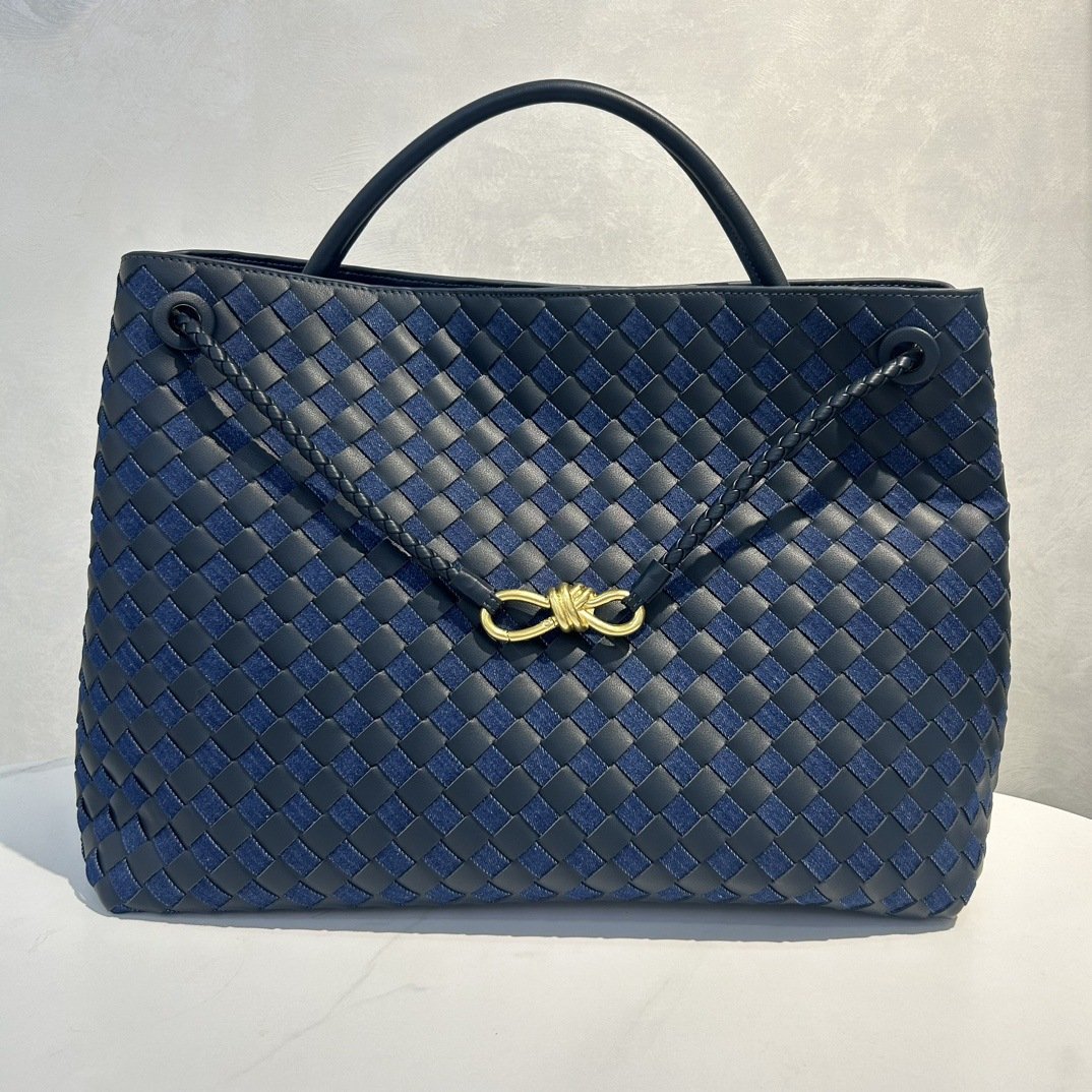 Fashion Genuine Leather Handwoven Large Capacity Tote Bag with Single Shoulder and Crossbody Strap - Image 14