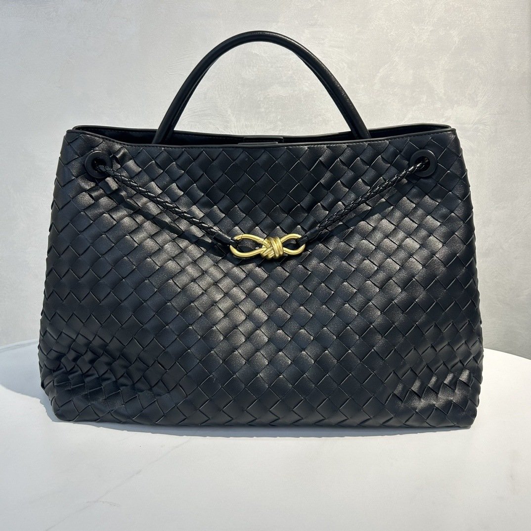 Fashion Genuine Leather Handwoven Large Capacity Tote Bag with Single Shoulder and Crossbody Strap - Image 6