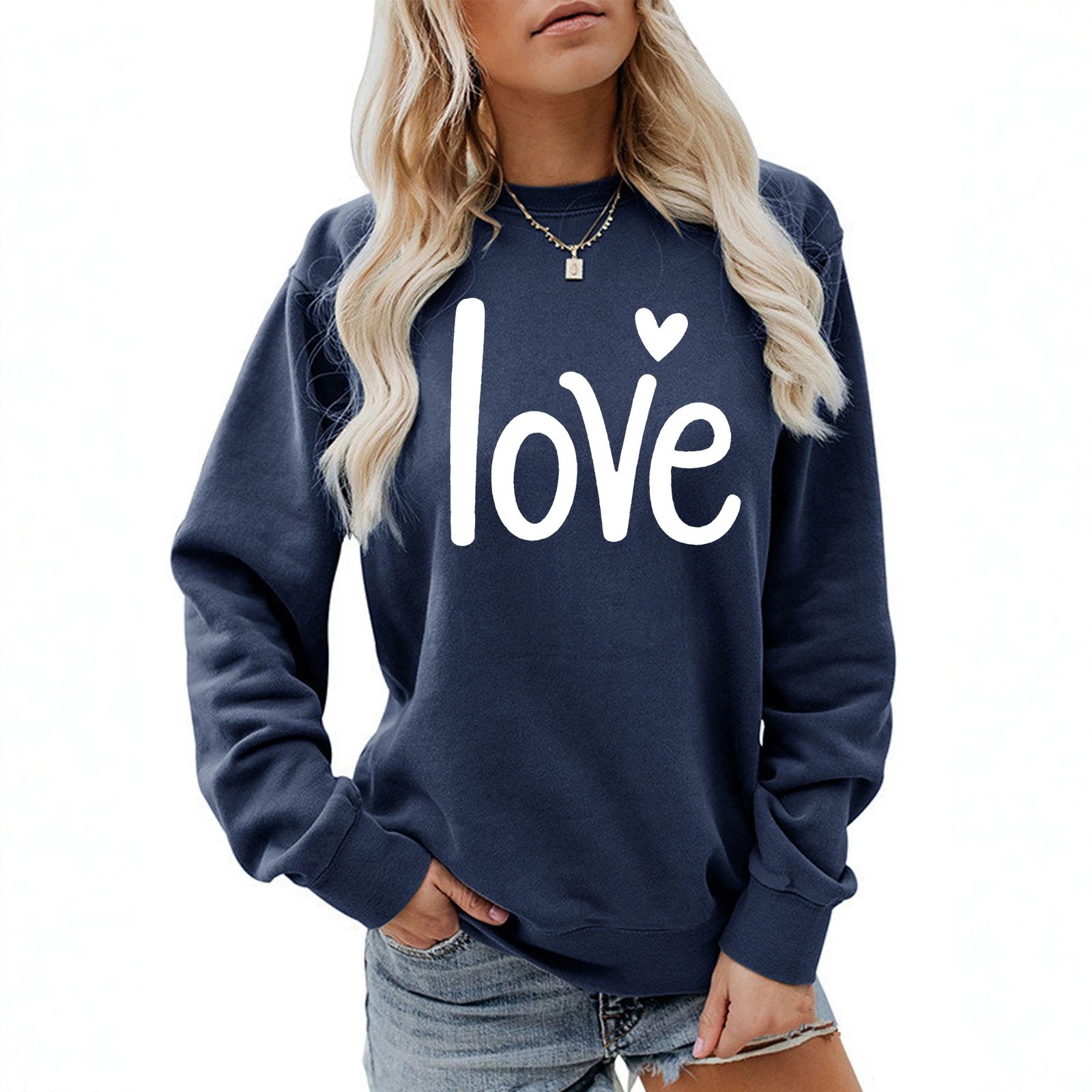 Round neck fleece hoodie for women - Image 2