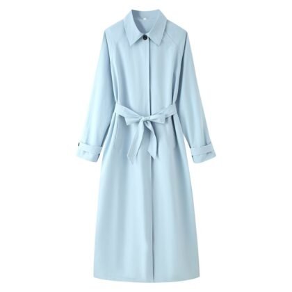 Button up waist windbreaker jacket for women